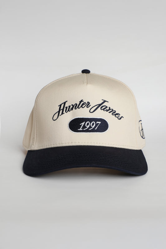 CARLE TRUCKER HAT | NAVY & NATURAL