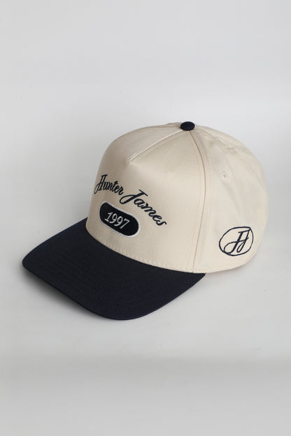 CARLE TRUCKER HAT | NAVY & NATURAL