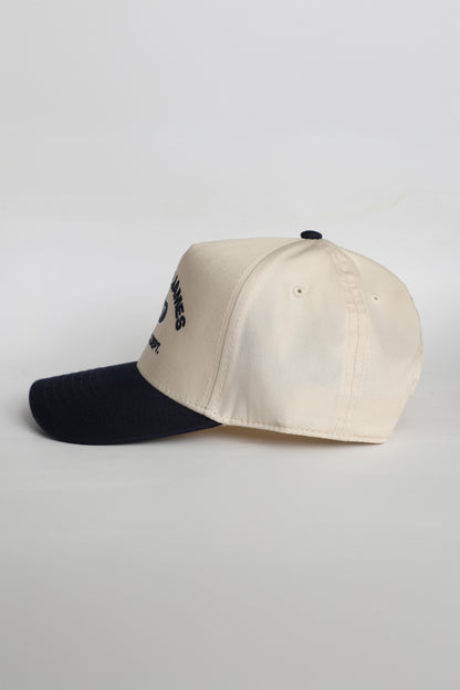 HUBER TRUCKER HAT | NAVY & NATURAL